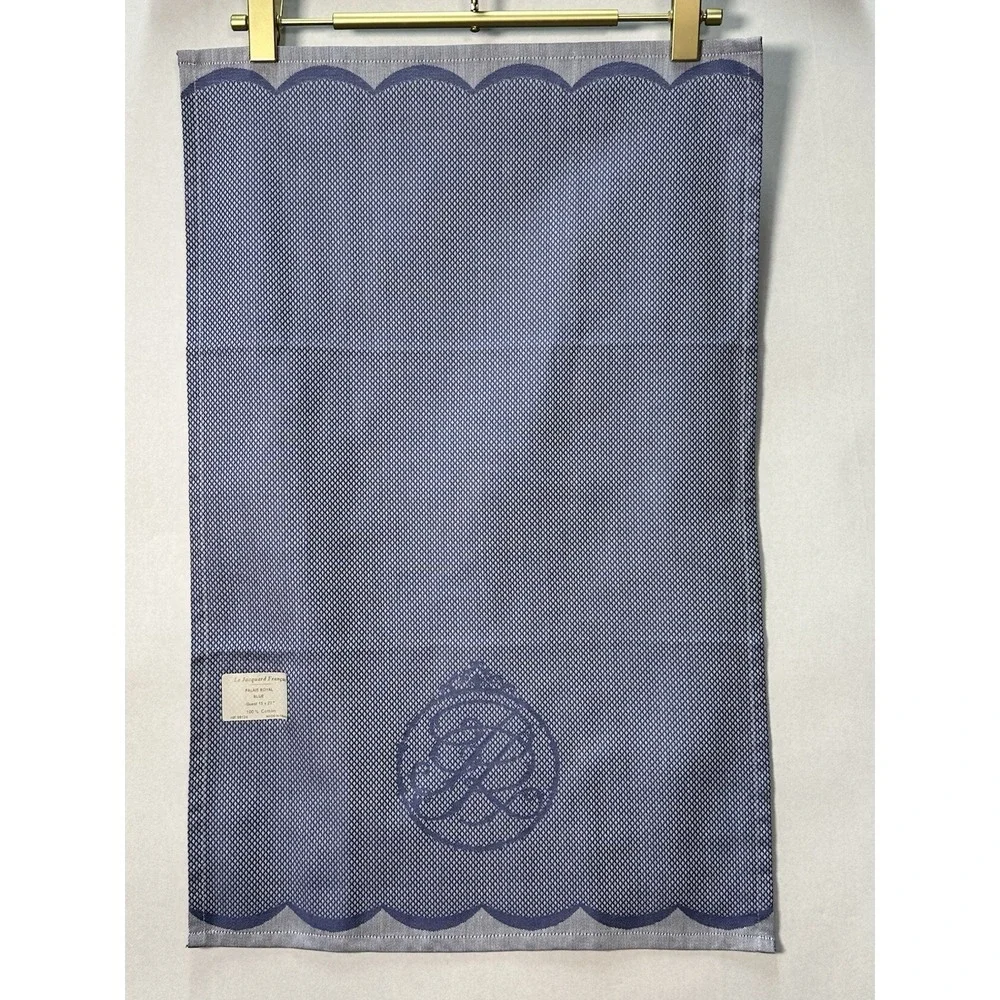 Le Jacquard Francais GUEST HAND TOWEL Classic Pattern BLUE 15